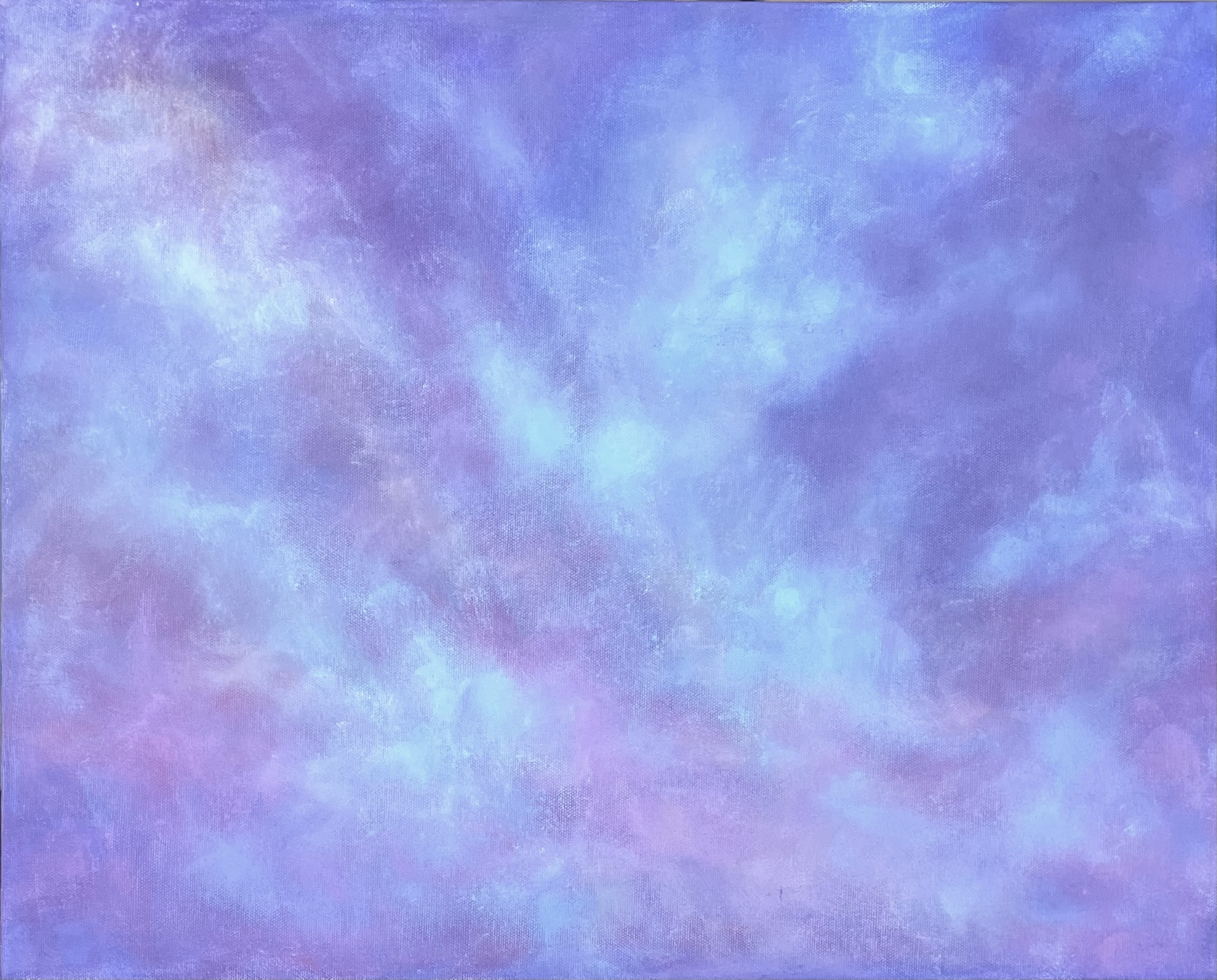 Turqouse and purple - oil painting Joyce Weinstein fine art