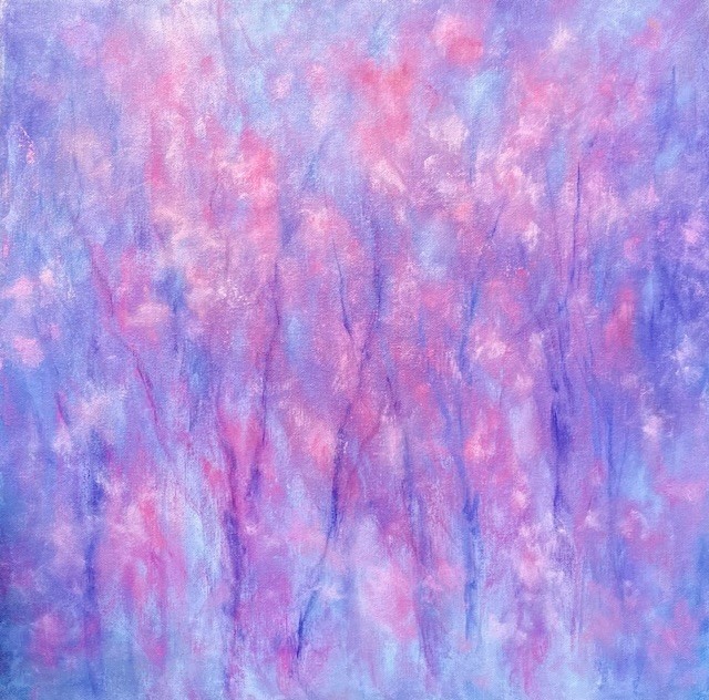 Prospect Park Cherry Blossoms oil painting Joyce Weinstein fine art